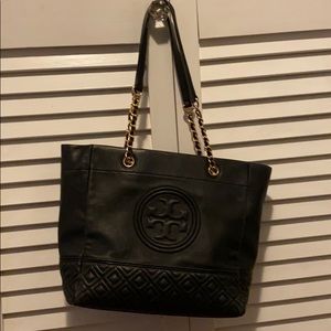 Black leather Tory Burch Bag